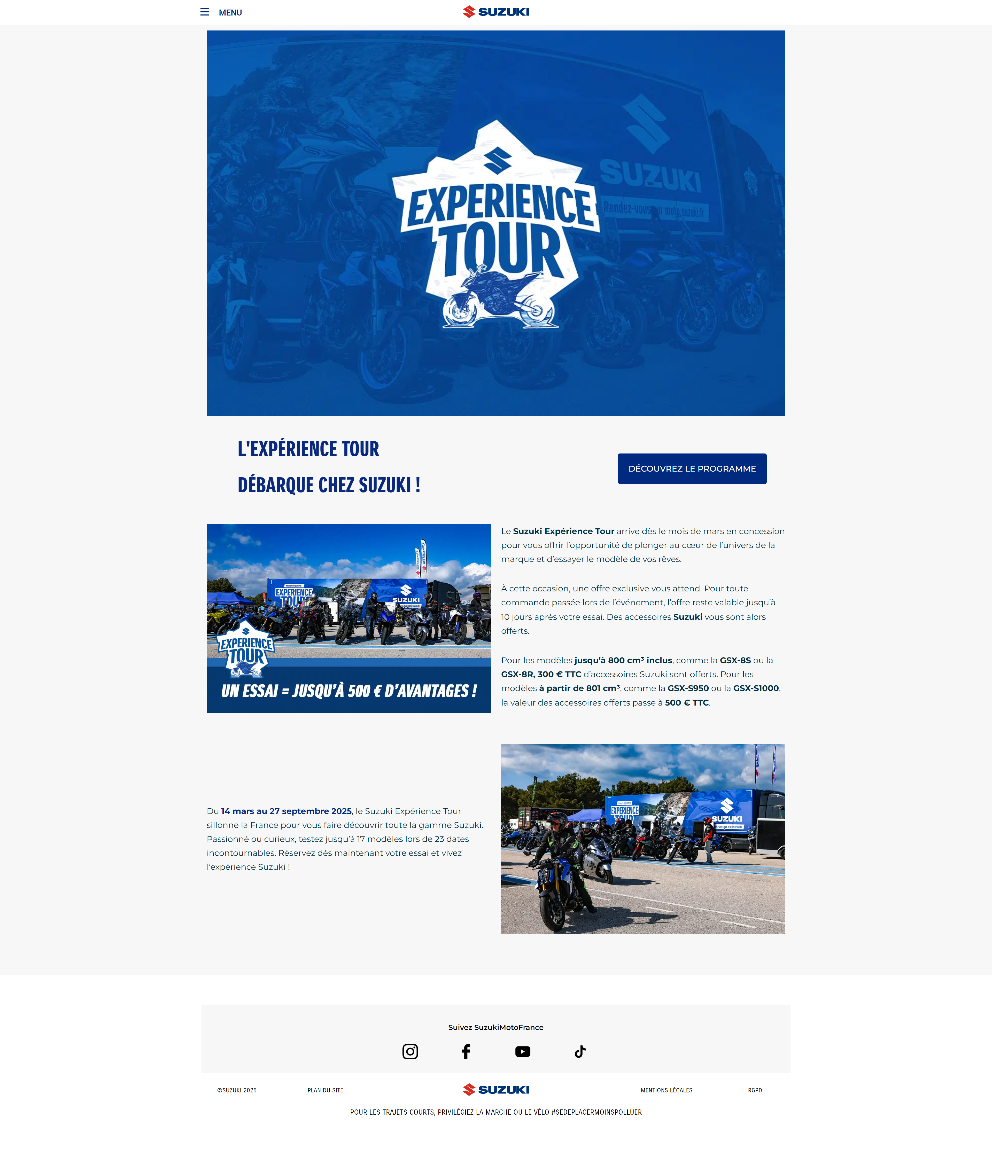 Site web SUZUKI