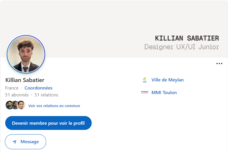 Présence en ligne professionnelle - LinkedIn