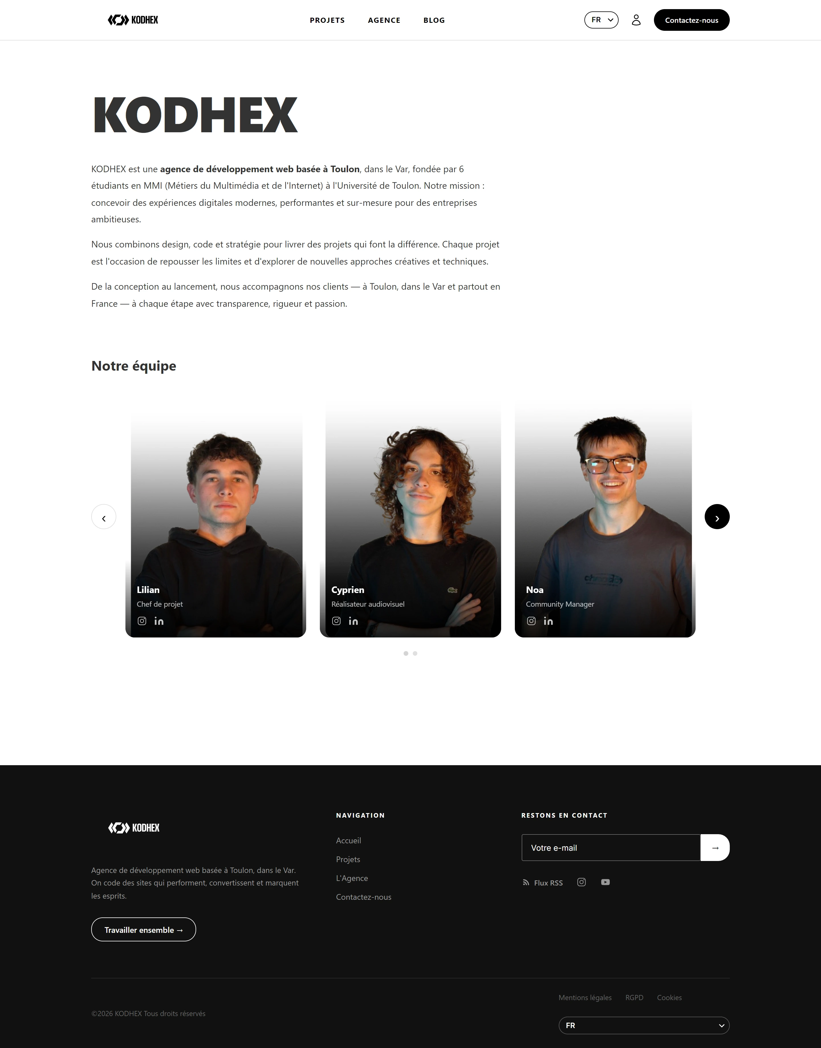 Site web KODHEX