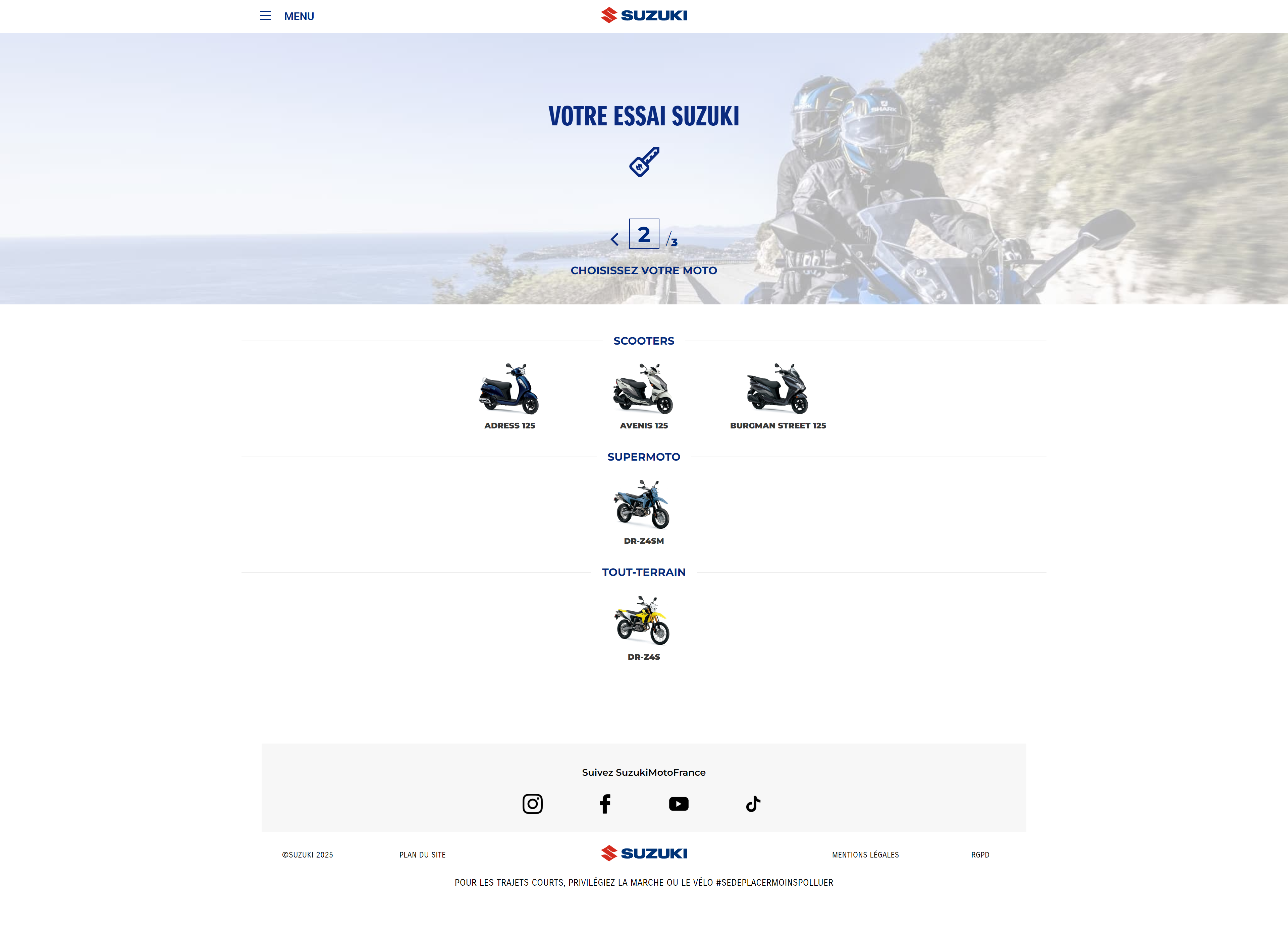 Site web SUZUKI