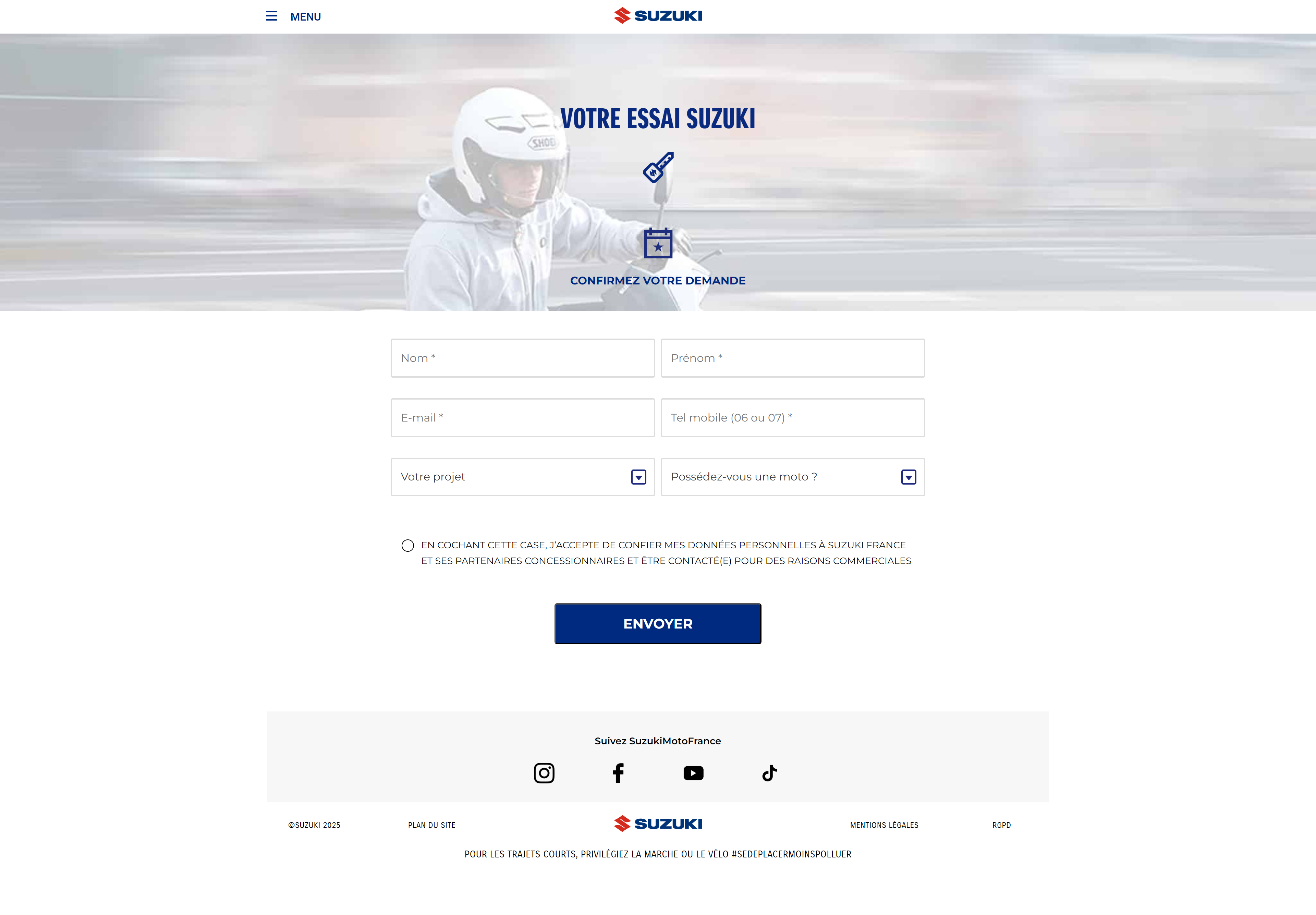 Site web SUZUKI