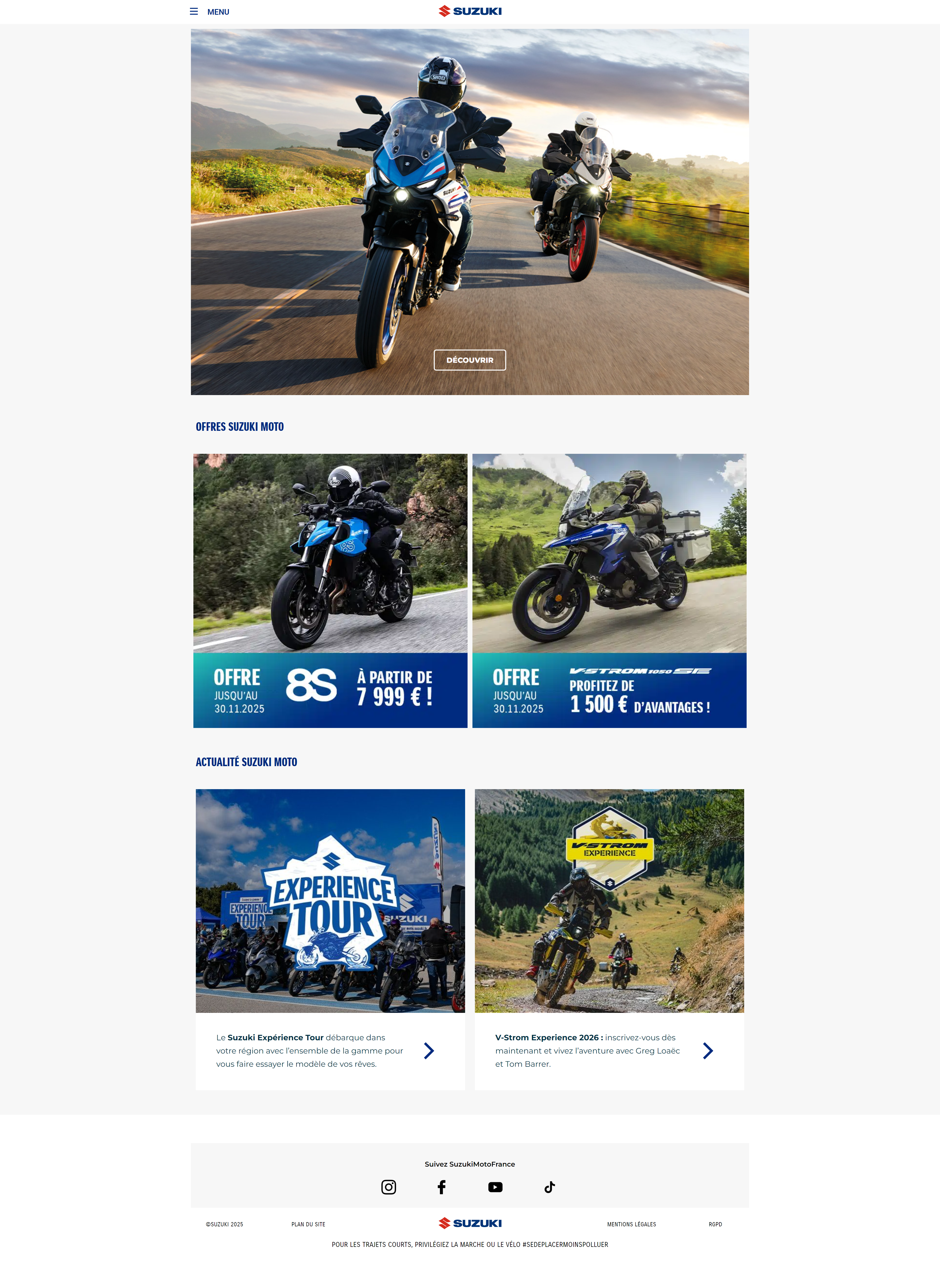 Site web SUZUKI