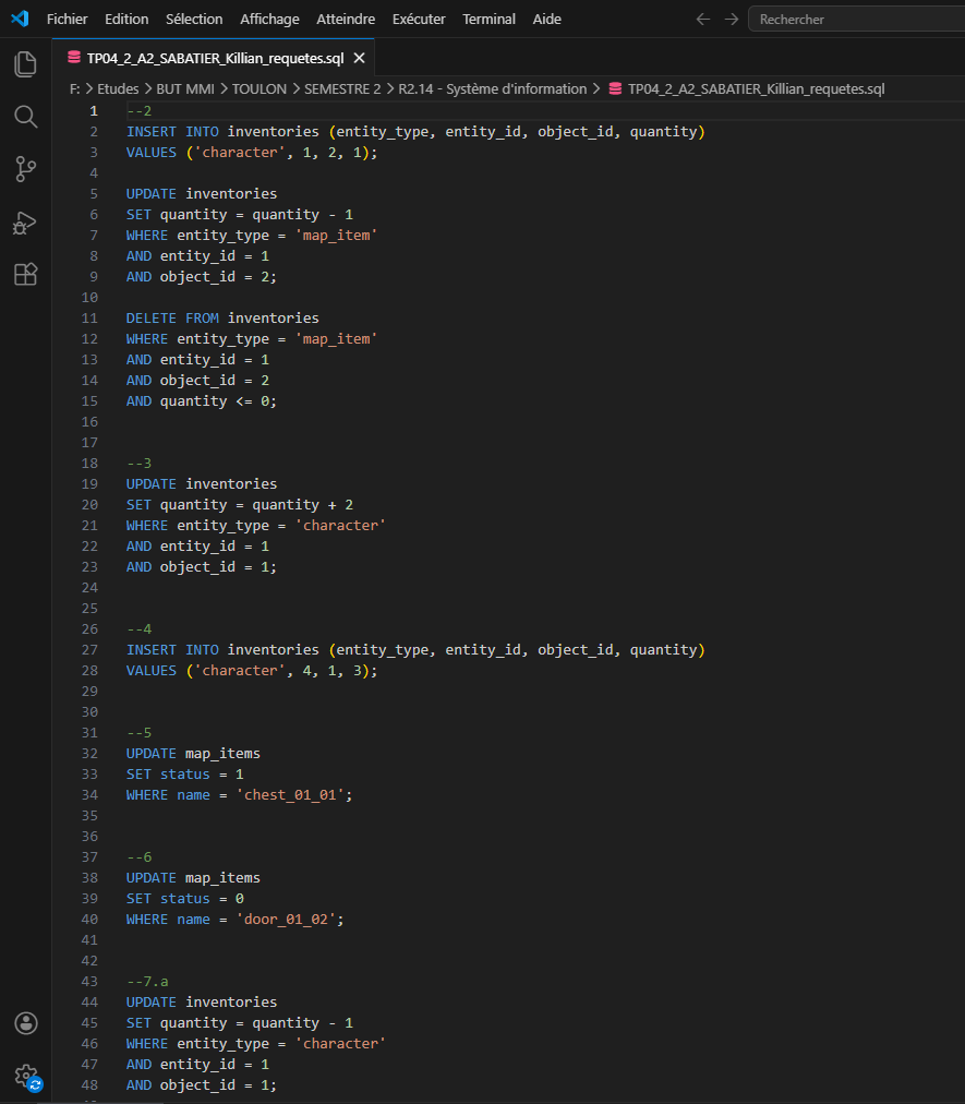 Bases de données SQLite