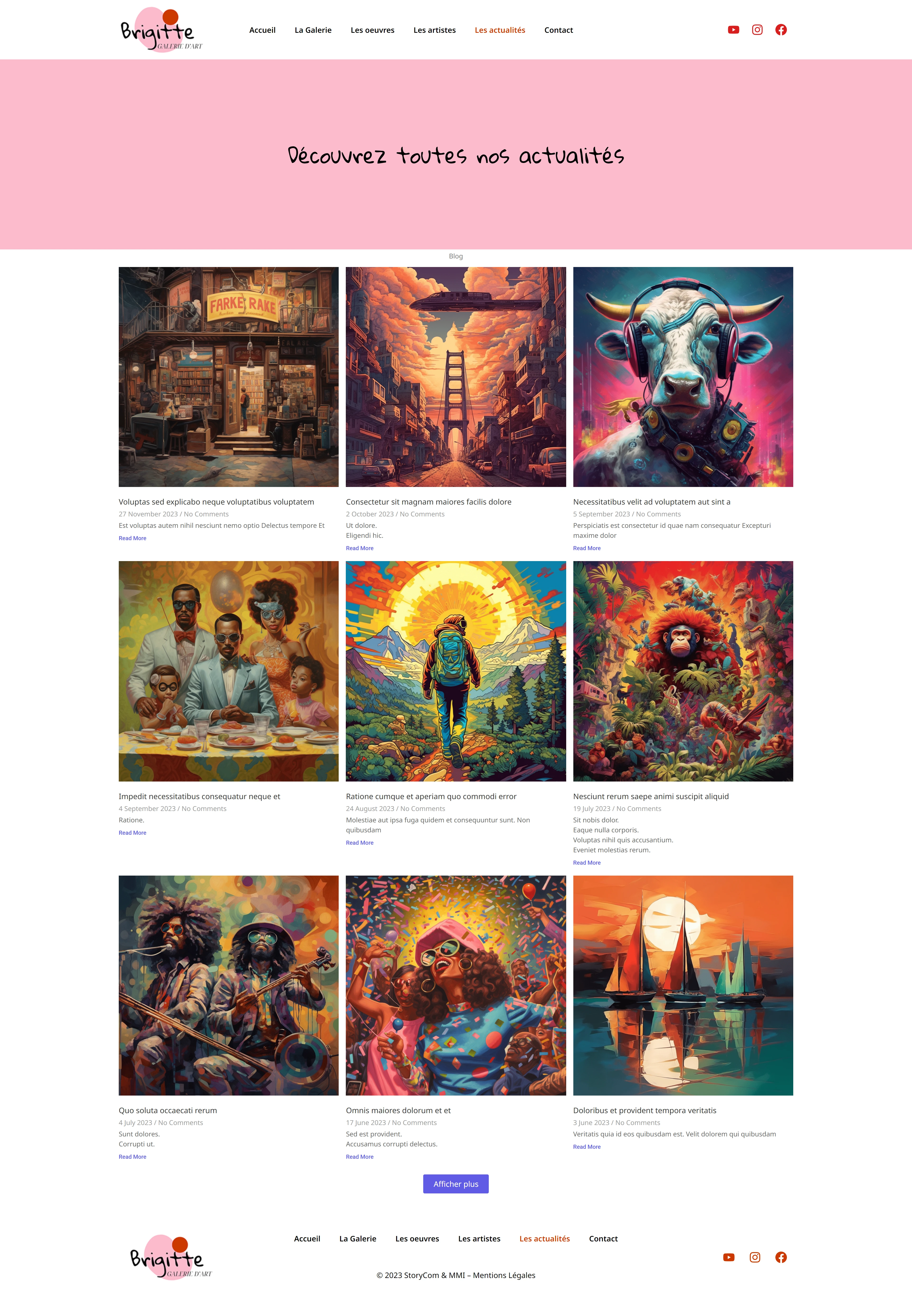 Site web BRIGITTE - Intégration WordPress