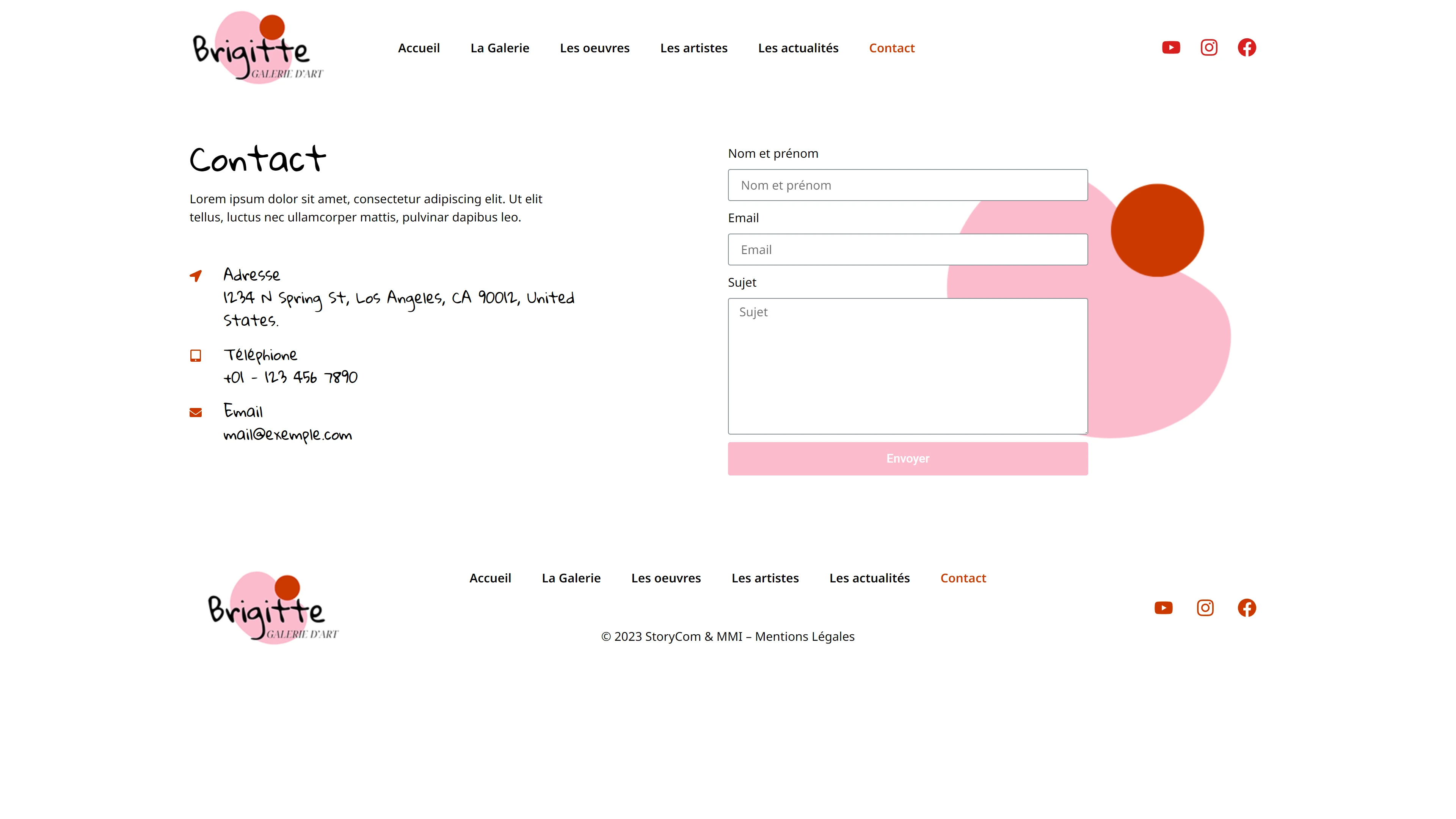 Site web BRIGITTE - Intégration WordPress